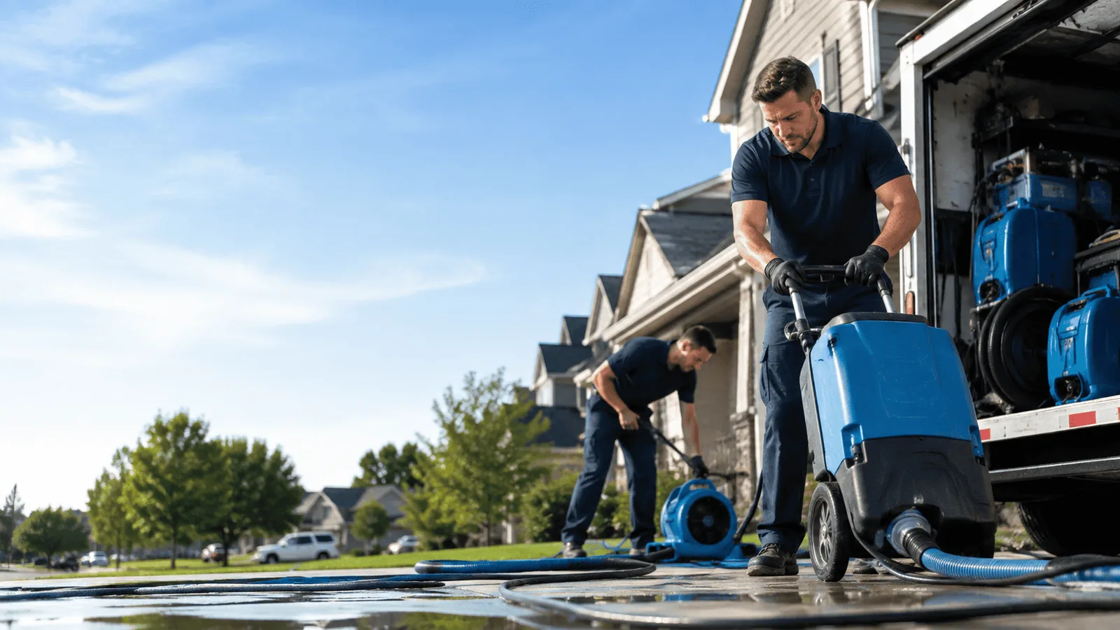 Basement Flooding being performed in North Manchester, IN